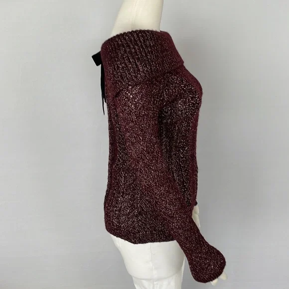 WHBM At The Shoulder Bow Back Sweater XS - Picture 8 of 16